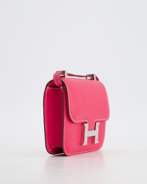 *RARE HOT* Hermès Micro Constance Bag Rose Tyrien Epsom Leather with Palladium Hardware