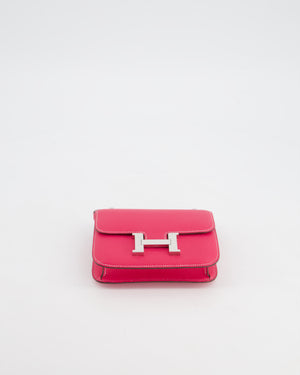 *RARE HOT* Hermès Micro Constance Bag Rose Tyrien Epsom Leather with Palladium Hardware