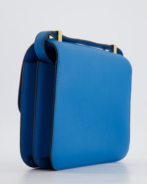 *FIRE PRICE* Hermès Constance 24cm Bag in Bleu Mykonos Evercolour Leather with Gold Hardware