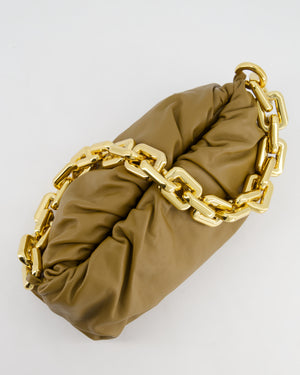 *FIRE PRICE* Bottega Veneta Mud Nappa Leather Chain Pouch Bag with Gold Hardware