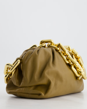 *FIRE PRICE* Bottega Veneta Mud Nappa Leather Chain Pouch Bag with Gold Hardware