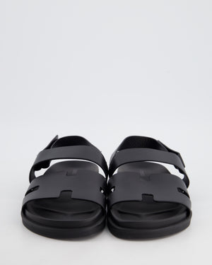 Hermès Black Genius Sandals In Black Leather Size EU 42 RRP £770