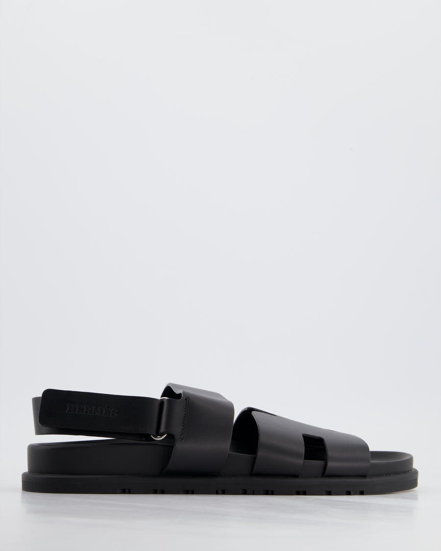 Hermès Black Genius Sandals In Black Leather Size EU 42 RRP £770