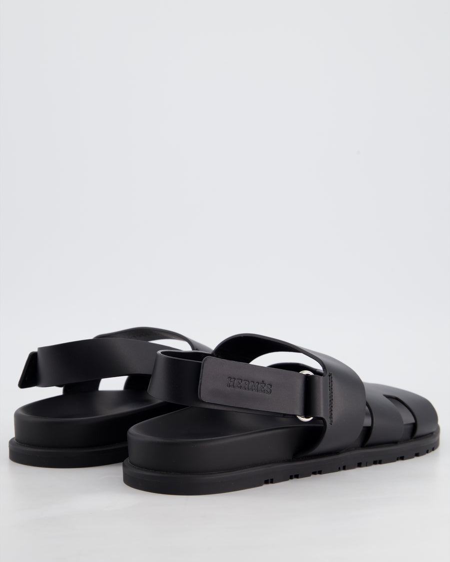 Hermès Black Genius Sandals In Black Leather Size EU 42 RRP £770