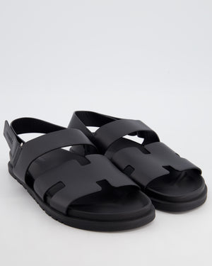 Hermès Black Genius Sandals In Black Leather Size EU 42 RRP £770