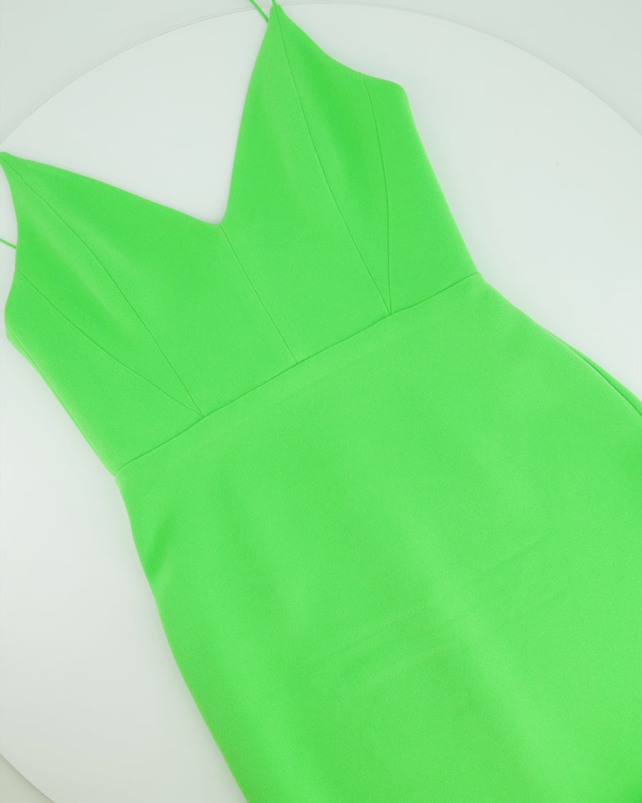 Alex Perry Neon Green Dress with Panel Detailing FR 38 (UK 10)