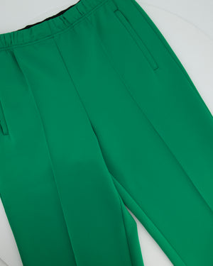 Prada Menswear Green Logo Zip-Up Jacket and Joggers Tracksuit Set Size S/M