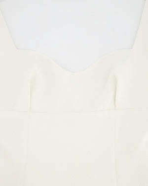 Emilia Wickstead Sweetheart Neckline Ivory Crepe Top Size UK 8 (FR 36)