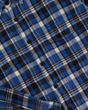 Saint Laurent Blue Plaid Long Sleeve Shirt Size S (UK 8)