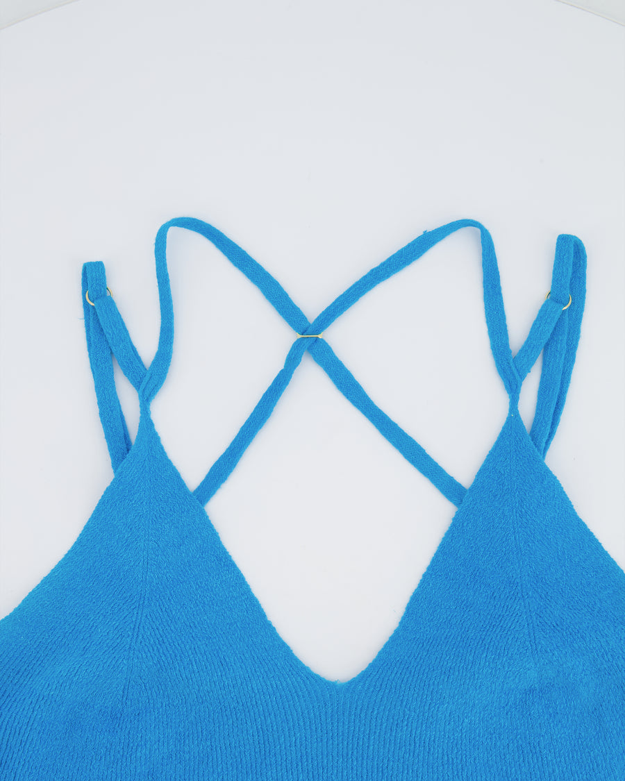 Jacquemus Blue Cropped Top with Back Strap Details FR 38 (UK 10)