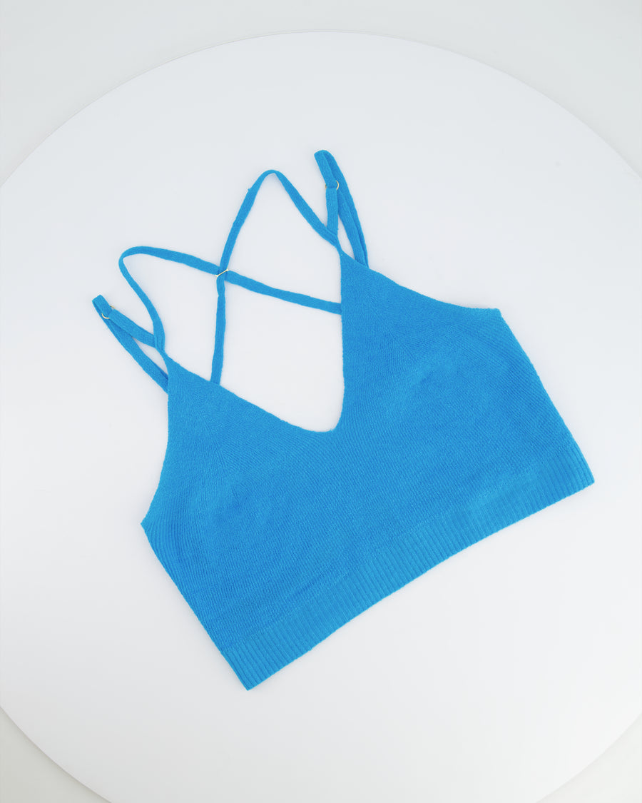 Jacquemus Blue Cropped Top with Back Strap Details FR 38 (UK 10)