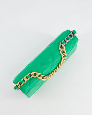 *HOT* Chanel 19 Green Wallet on Chain in Lambskin Leather with Mixed Hardware