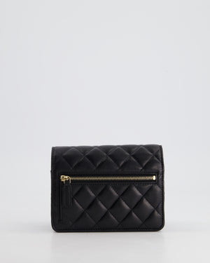 *HOT* Chanel Black Mini Seasonal Flap Bag In Lambskin Leather with Gold 
Black Hardware