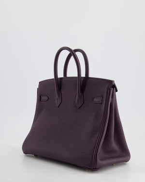 *HOT COLOUR* Hermès Birkin 25cm Retourne Bag in Raisin Togo Leather with Gold Hardware