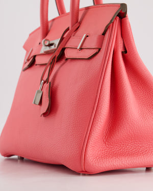 Hermès Birkin 30cm Retourne Bag in Rose Lipstick Togo Leather and Palladium Hardware