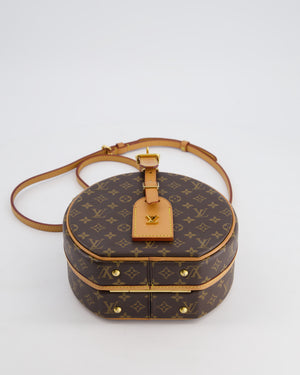 Louis Vuitton Monogram Canvas Petite Boite Chapeau Cross-Body Bag with Gold Hardware