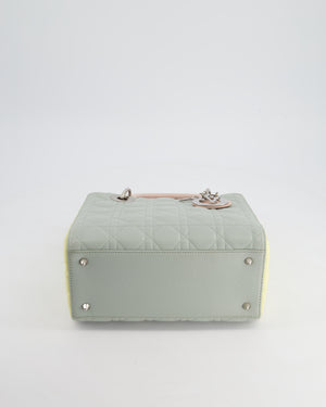 Christian Dior Tricolour Medium Lady Dior Bag in Cannage Lambskin Leather with Silver Hardware RRP £5,300