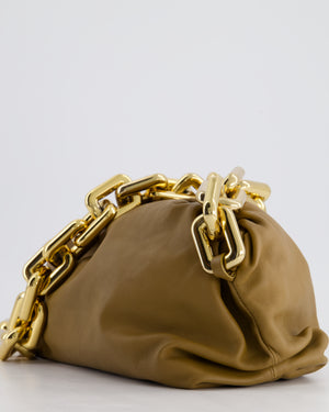 Bottega Veneta Brown Mud Chain Pouch Bag in Nappa Leather with Gold Hardware