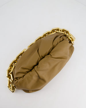 Bottega Veneta Brown Mud Chain Pouch Bag in Nappa Leather with Gold Hardware