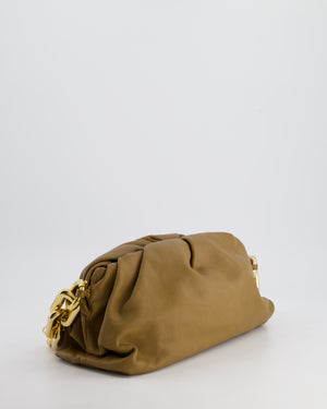 Bottega Veneta Brown Mud Chain Pouch Bag in Nappa Leather with Gold Hardware