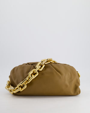 Bottega Veneta Brown Mud Chain Pouch Bag in Nappa Leather with Gold Hardware