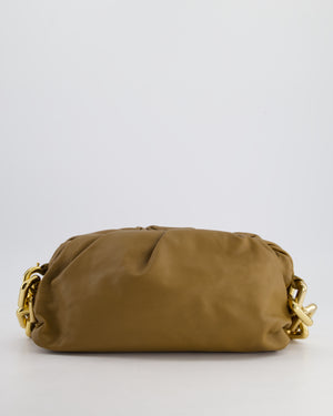 Bottega Veneta Brown Mud Chain Pouch Bag in Nappa Leather with Gold Hardware