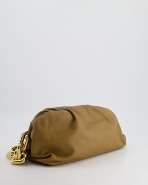 Bottega Veneta Brown Mud Chain Pouch Bag in Nappa Leather with Gold Hardware