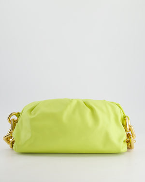 Bottega Veneta Lime Chain Pouch Bag in Nappa Leather with Gold Hardware