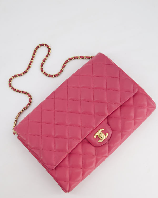 Chanel Pink Timeless Clutch on Chain in Lambskin Leather with Brushed Gold Hardware