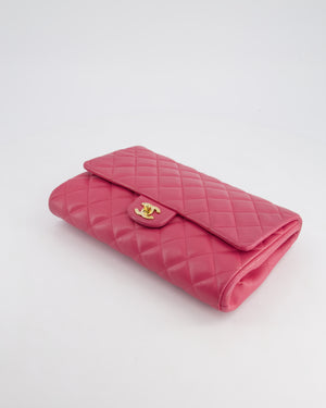 Chanel Pink Timeless Clutch on Chain in Lambskin Leather with Brushed Gold Hardware