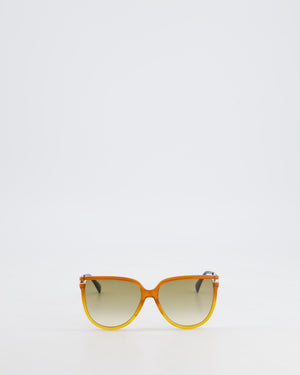 Givenchy Brown Acetate Sunglasses with Gold Arms