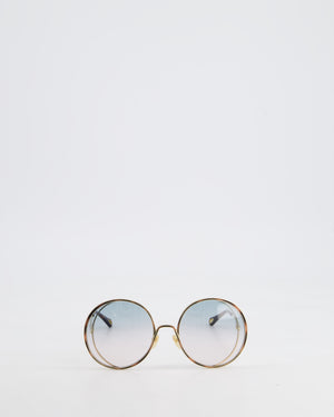 Chloe Gold Large Double Circle Lens Sunglasses