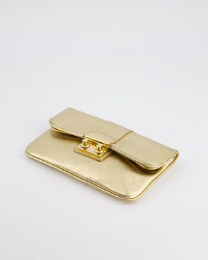 Louis Vuitton Gold Sofia Coppola Slim Clutch Bag