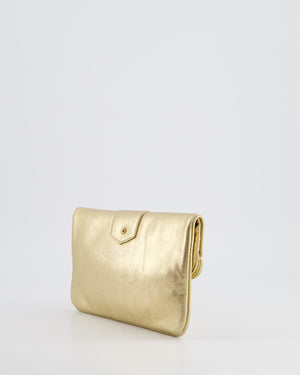 Louis Vuitton Gold Sofia Coppola Slim Clutch Bag