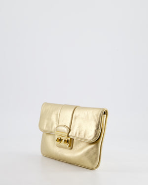 Louis Vuitton Gold Sofia Coppola Slim Clutch Bag