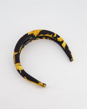 Versace Black 
Gold Medusa Satin Headband