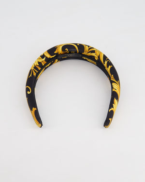 Versace Black 
Gold Medusa Satin Headband