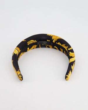 Versace Black 
Gold Medusa Satin Headband