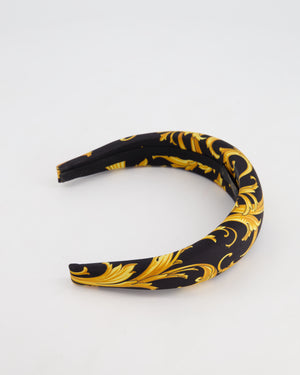 Versace Black 
Gold Medusa Satin Headband