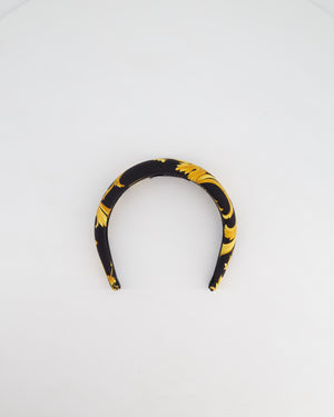 Versace Black 
Gold Medusa Satin Headband