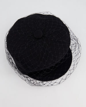 Christian Dior Black Dior Arty Cap with Veil RRP £560