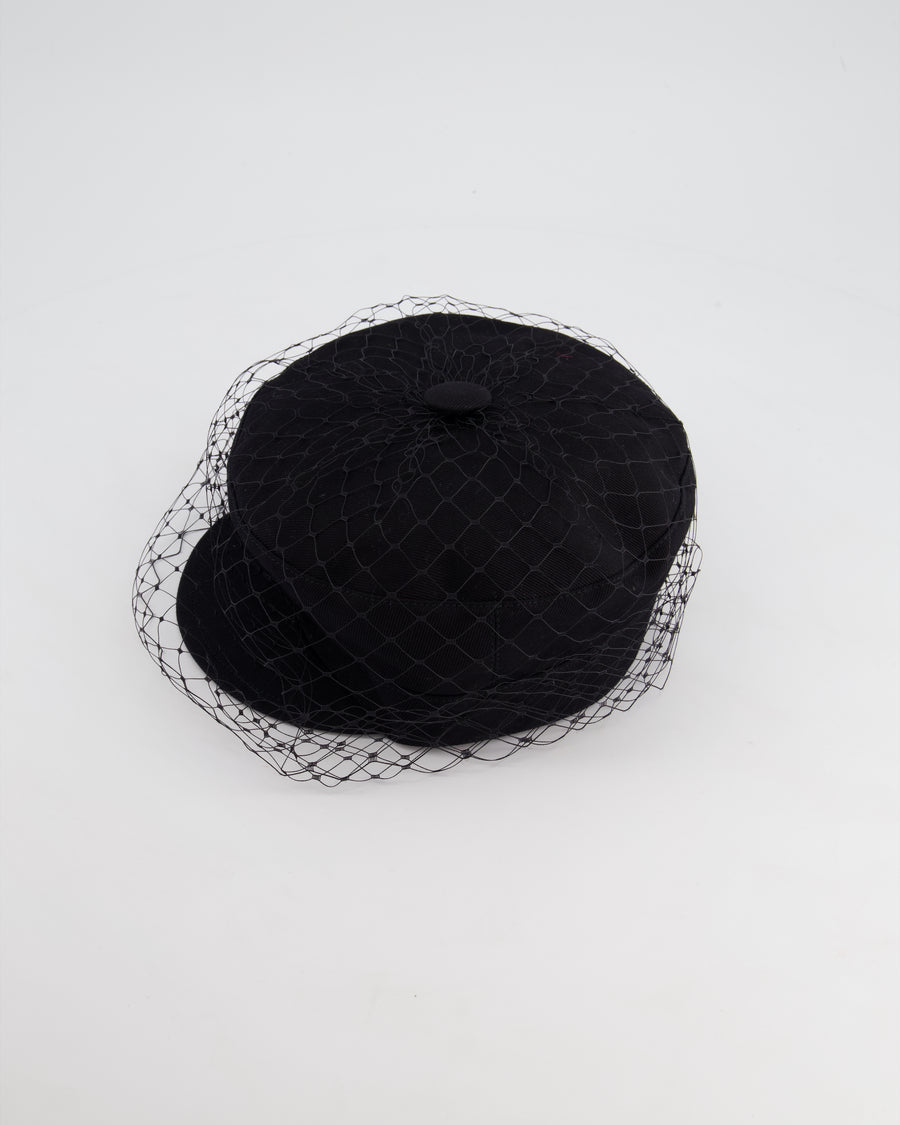 Christian Dior Black Dior Arty Cap with Veil RRP £560