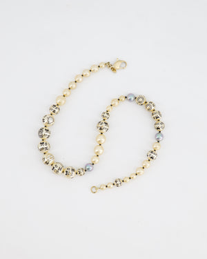 Chanel Vintage Pearl 2005A Necklace with Charm Print