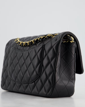 Chanel Medium Black Classic Double Flap Bag in Lambskin Leather with Gold Hardware