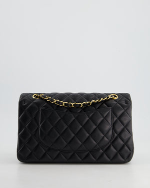 Chanel Medium Black Classic Double Flap Bag in Lambskin Leather with Gold Hardware