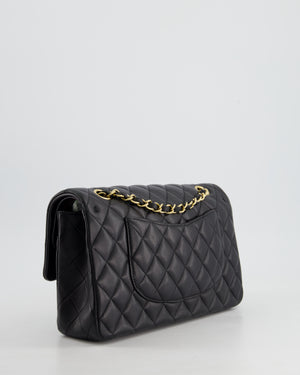 Chanel Medium Black Classic Double Flap Bag in Lambskin Leather with Gold Hardware