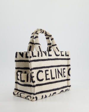 Celine Logo White and Black Thais Small Textile Bag RRP - £1350