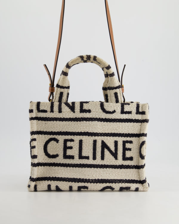 Celine Logo White and Black Thais Small Textile Bag RRP - £1350