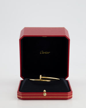 Cartier Juste un Clou Bracelet Classic Yellow Gold 750/1000 Set with 32 Brilliant-Cut Diamonds Size 19 RRP £12,800