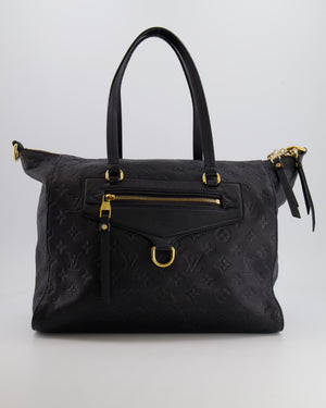 Louis Vuitton Black Lumineuse Empreinte Leather Tote Bag with Gold Hardware